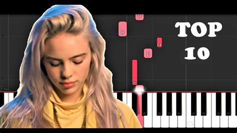 billie eilish songs youtube piano