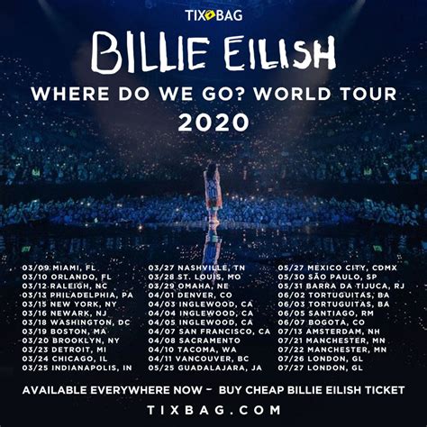 billie eilish tour tickets 2020