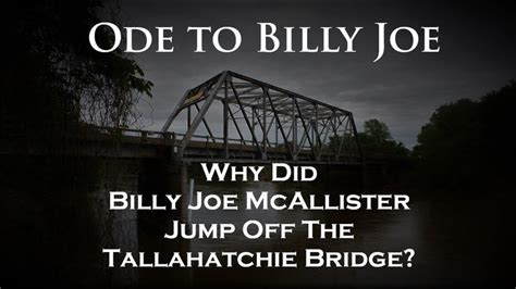 billie joe jumped off the tallahassee bridge
