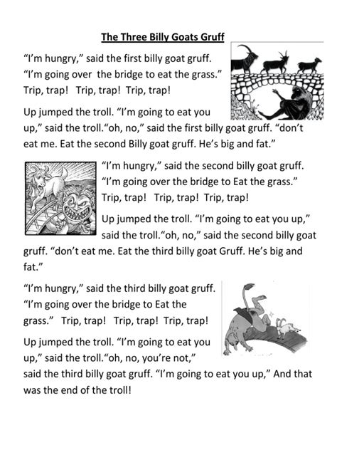 billy goat gruff story pdf