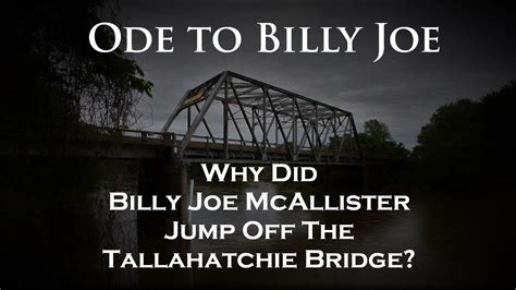 billy joe jumped off the tallahassee bridge