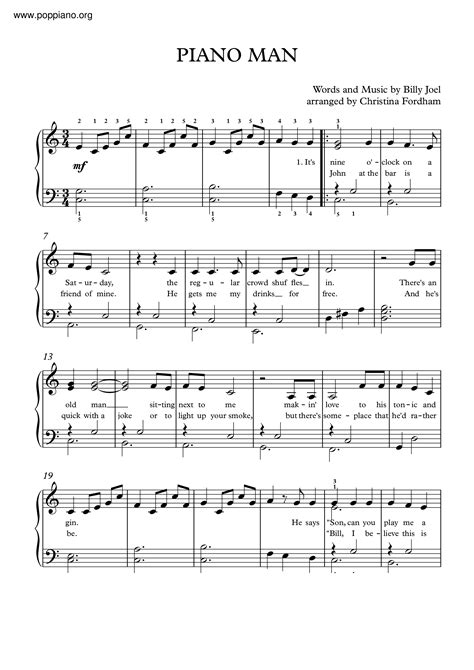 billy joel piano man sheet music pdf