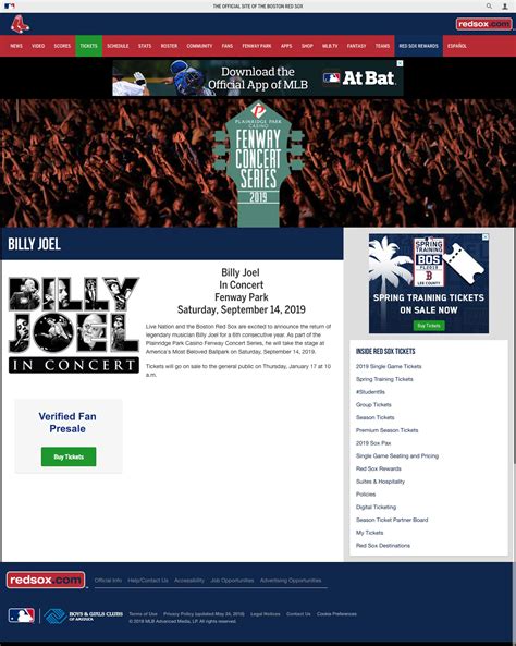 billy joel presale tickets boston