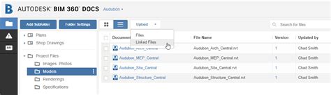 bim 360 docs linked files