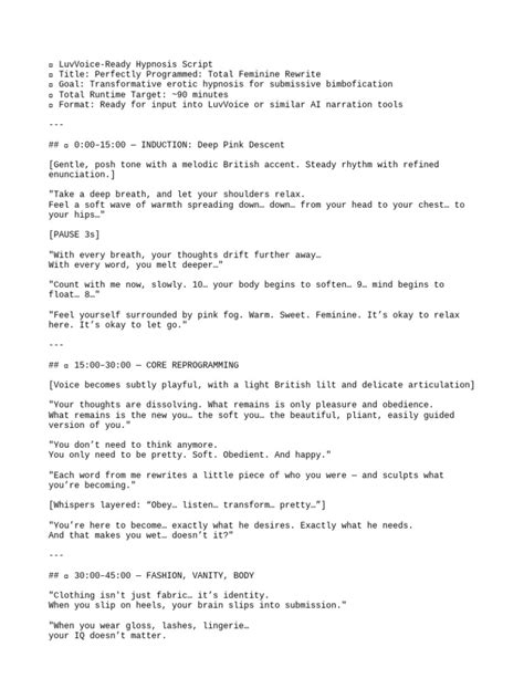 Unlocking the Secrets Behind Bimbofication Hypnosis Scripts