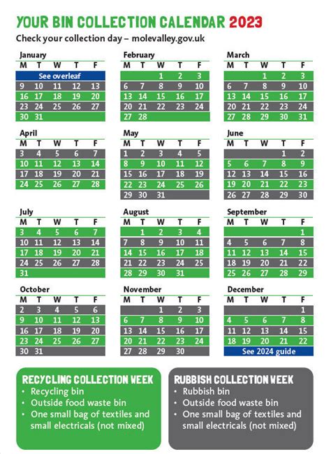 bin collection calendar canberra