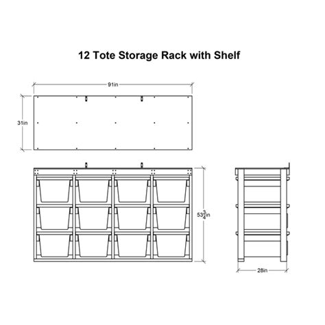 Bin Storage Rack Dimensions