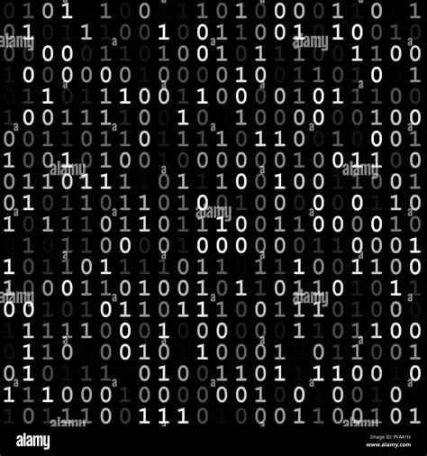 Stunning Binary Code Background in Classic Black and White: A Perfect Blend of Minimalism and Technology