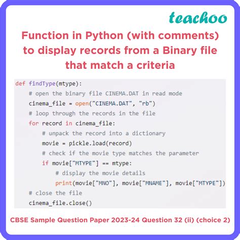 binary file in python class 12 questions