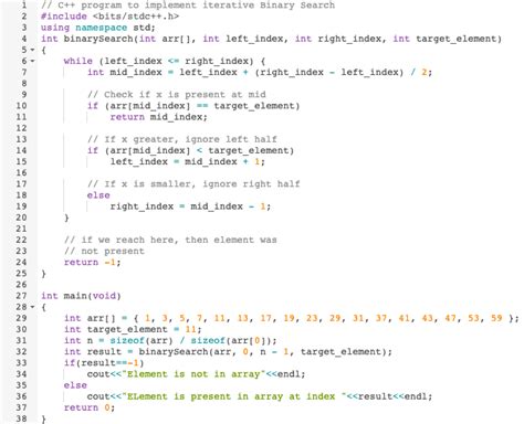 binary search in data structure code in c