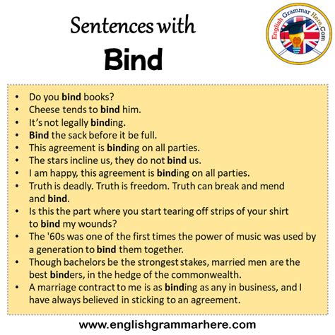 Bind Example Sentence