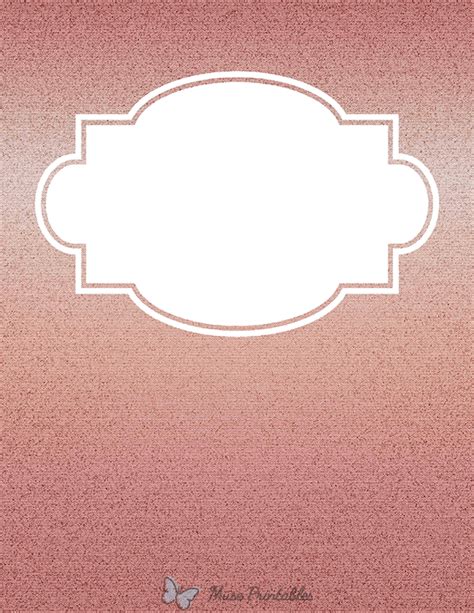 Binder Covers Rose Gold Printable