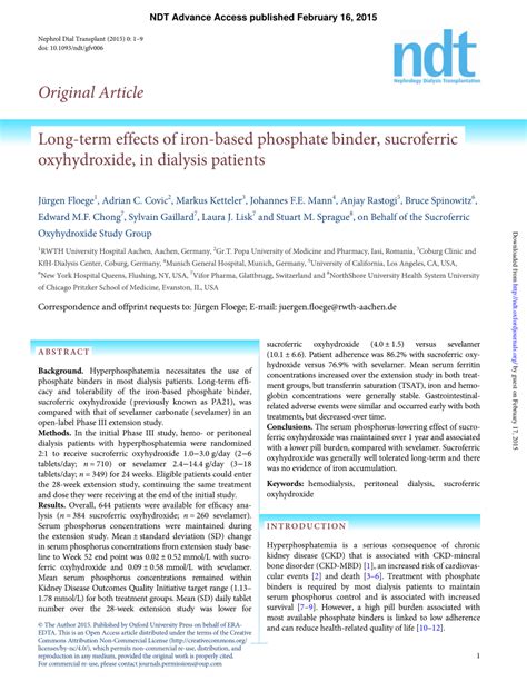 Binder Long Term Effects