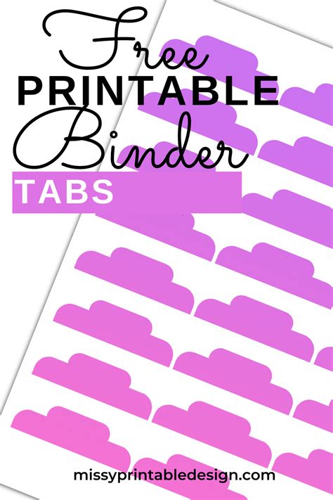 Binder Tab Templates