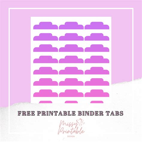 Binder Tabs Printables Pdf