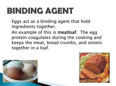 Binding Agent Egg Examples