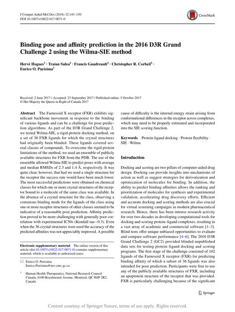 Binding Pose Prediction