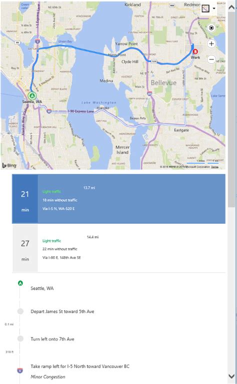 bing maps driving directions traffic updates