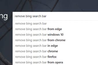 bing search bar problems