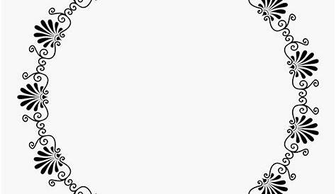 Download Flower Frame By - Black And White Flower Svg PNG Image with No