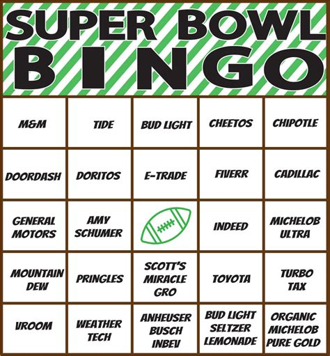bingo commercial super bowl free game cards