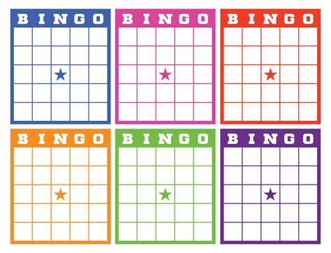 Bingo Templates Printable Set
