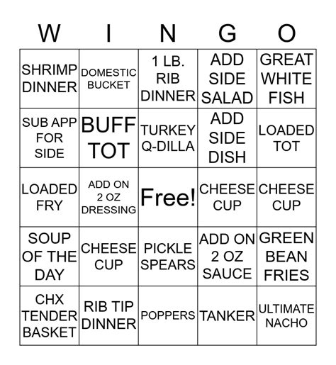 Bingo Wings Definition Origin