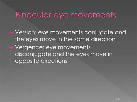 Binocular Eye Movements