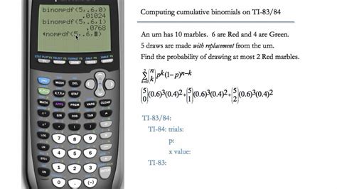 binomial cdf and pdf calculator