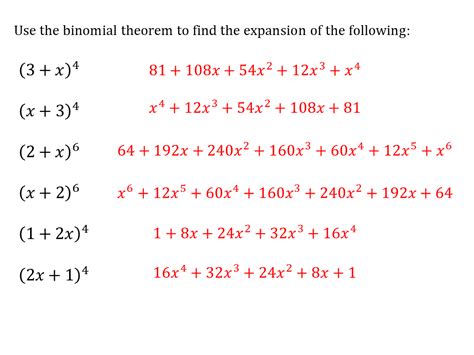 binomial theorem practice problems