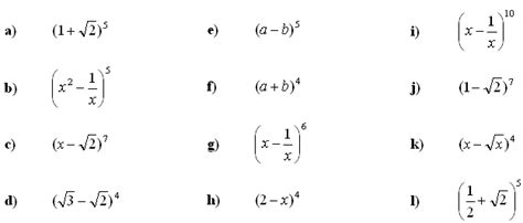 binomial theorem sample problems