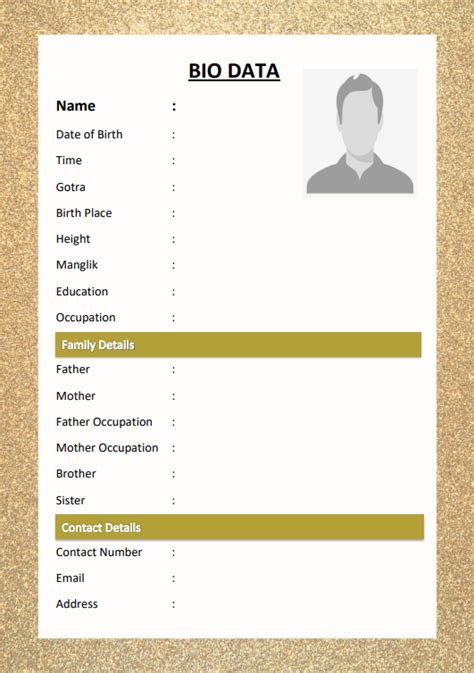 biodataprofile designs, templates & backgrounds Bio data for