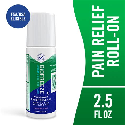 Biofreeze Pain Relief RollOn, 3 oz. RollOn, Fast Acting, Long Lasting