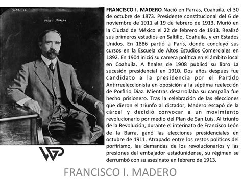 biografia de francisco i madero resumida