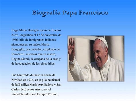 biografia del papa francisco