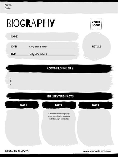 45 Free Biography Templates & Examples (Personal, Professional) Free