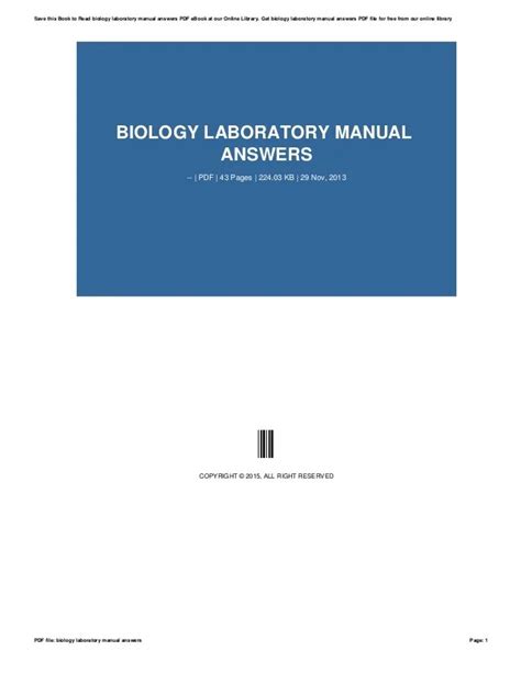 biology 1 lab manual answers