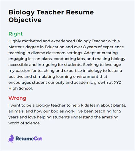 Biology Career Objective