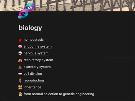 Biology Notes On Notion