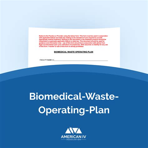 Biomedical Waste Operating Plan Answers