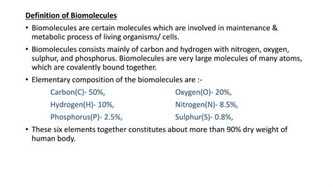 Biomolecules Kya H