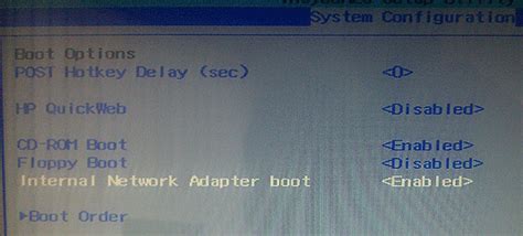 Bios Internal Network Adapter Boot