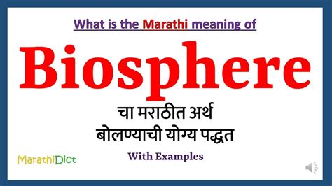 biosphere meaning in marathi