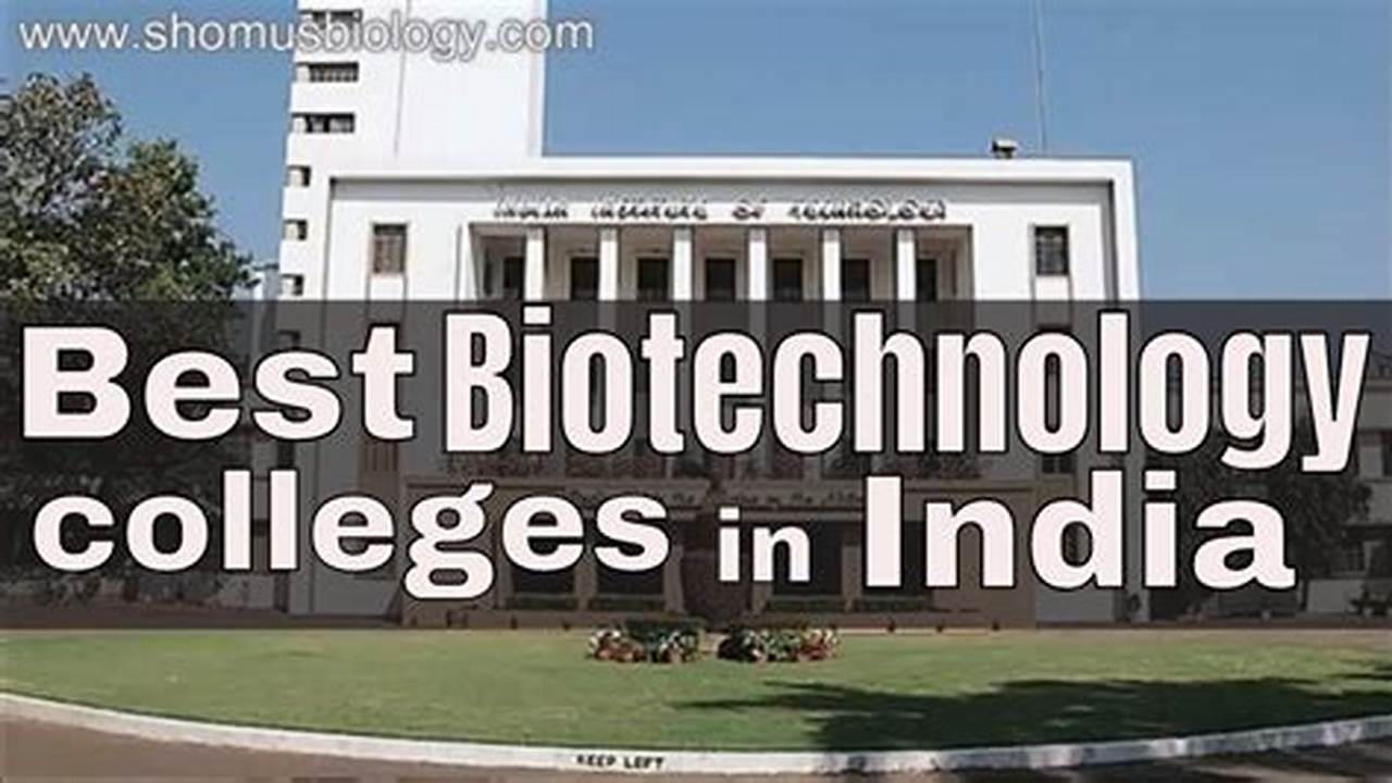 Unlocking the Power of Biotechnology: A Guide to Colleges in India