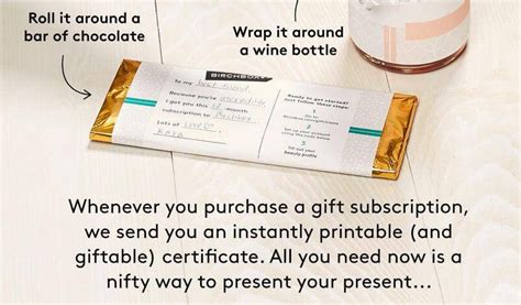 Birchbox Printable Gift Certificate