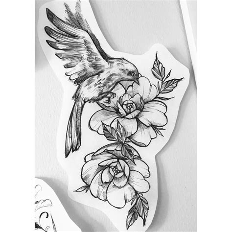 Inspiring Bird And Flower Tattoo Designs Ideas