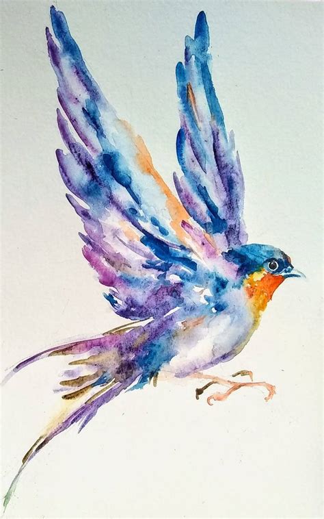 bird in flight painting