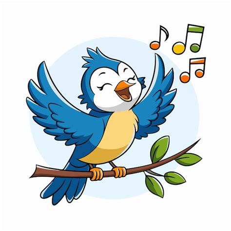bird singing illustration