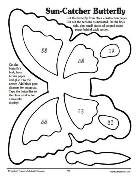 Bird Sun Catcher Printable Template