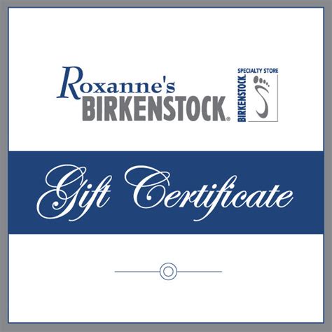 birkenstock gift certificate code